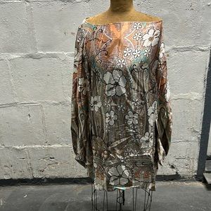 YASB silk floral print dress M